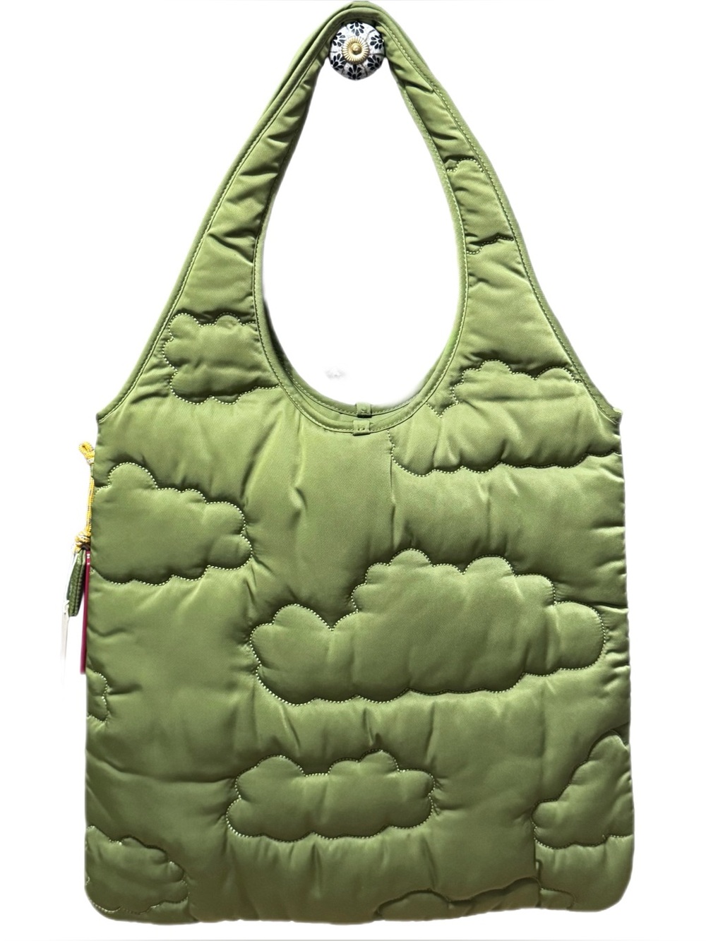 COACH Coachtopia Loop Flat Tote With Cloud Quilting, OLIVE GREEN - Picture 3 of 6